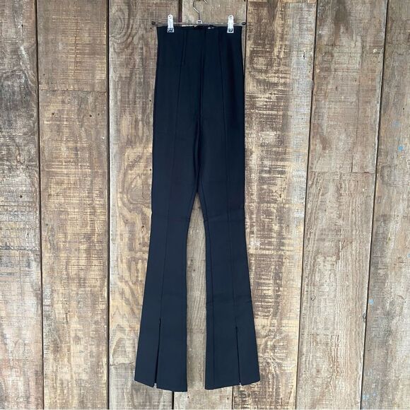 NWT Helsa The Cigarette Pant Black ultra high rise flares bells Revolve XS - Picture 15 of 15